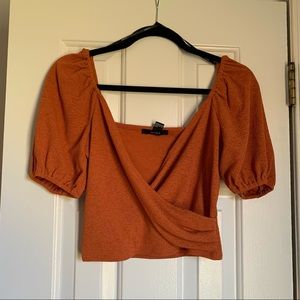 Surplice Puff Sleeve Top